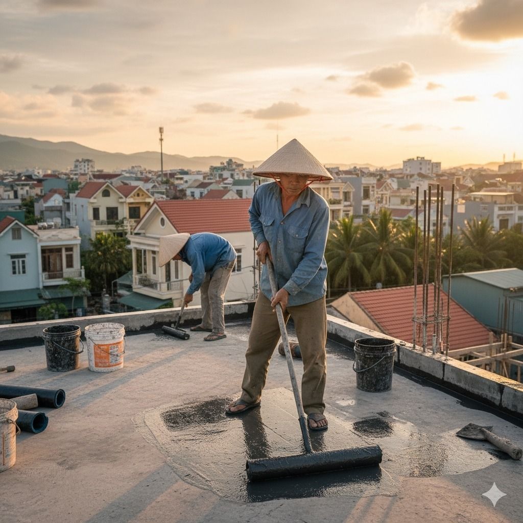 Dịch vụ chống thấm trần nhà, sân thượng uy tín Tại Hà Nội 3 chong tham mai be tong triet de