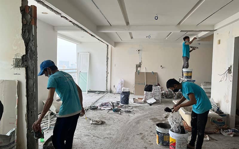 Dịch vụ Sơn nhà giá rẻ - Bảo hành 5 năm 12 sua nha tron goi 10